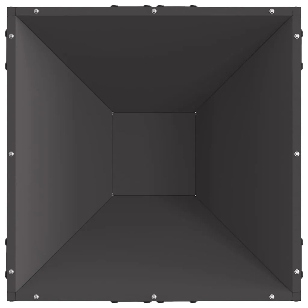 Fogueira Quadrada vidaXL Preta 50x50x35 cm Aço