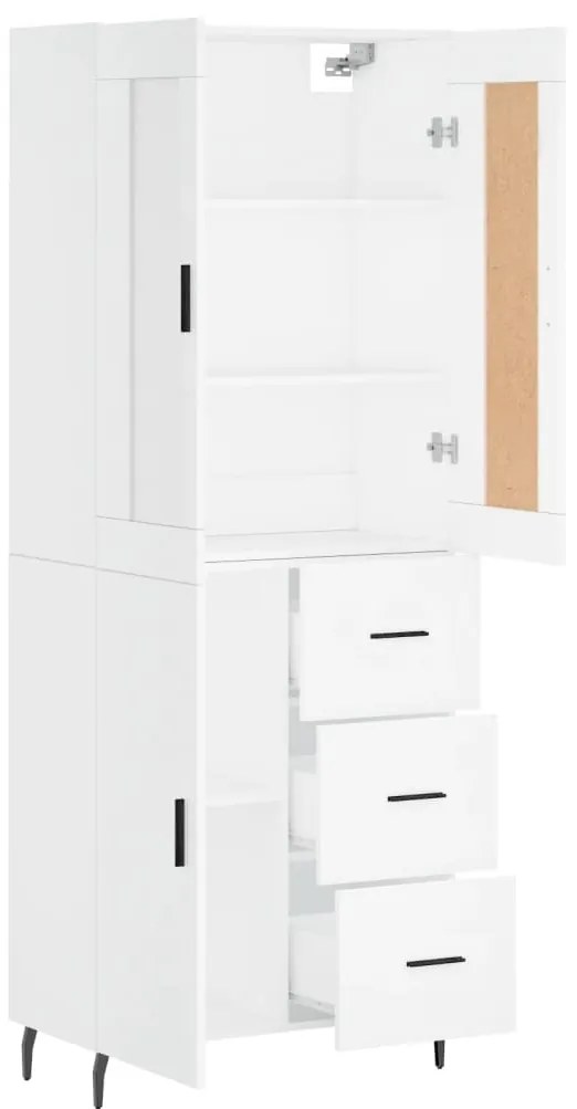Armário alto 69,5x34x180 cm derivados de madeira branco