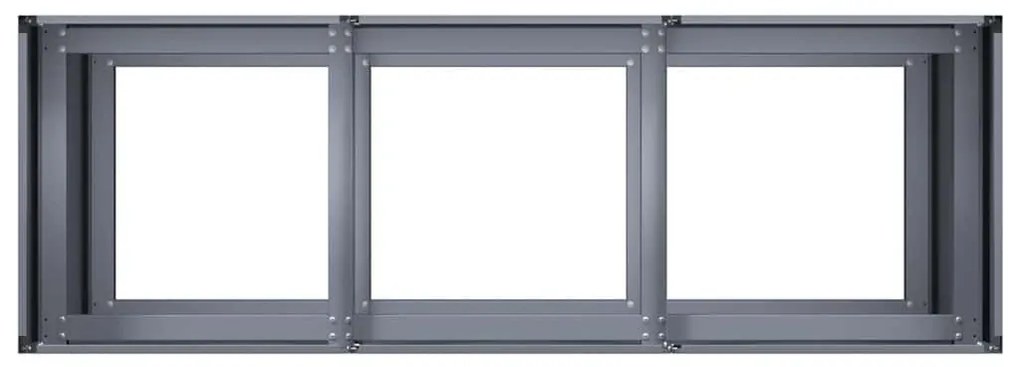 Vaso/floreira 120x40x80 cm aço laminado a frio antracite