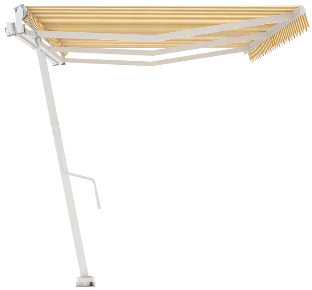 Toldo automático independente 600x300 cm amarelo e branco