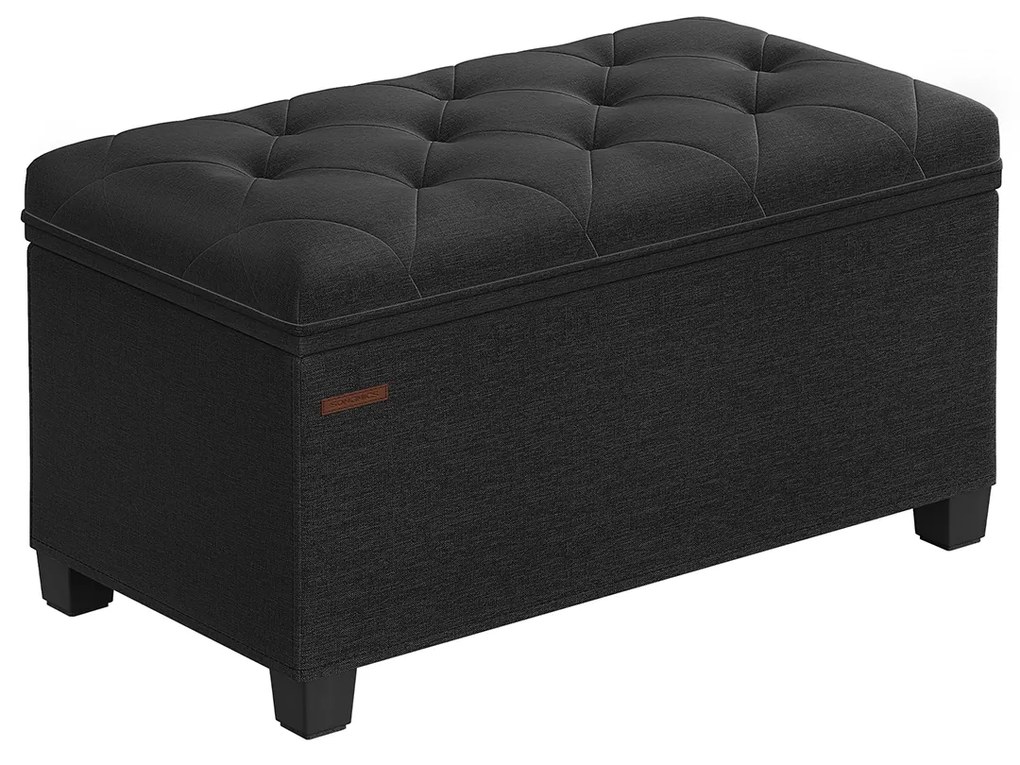 Banco com espaço de arrumação 40 x 76 x 40 cm Preto