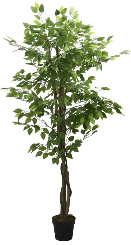 Figueira artificial 1260 folhas 200 cm verde