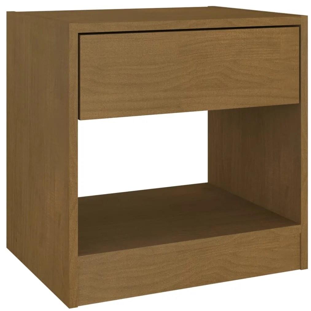Mesas de cabeceira 2 pcs 40x31x40 cm pinho maciço castanho mel