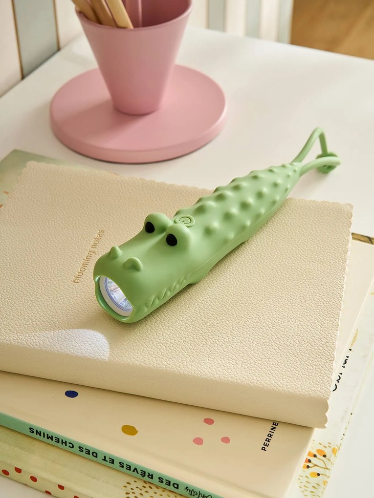 Luz de presença crocodilo verde-salva
