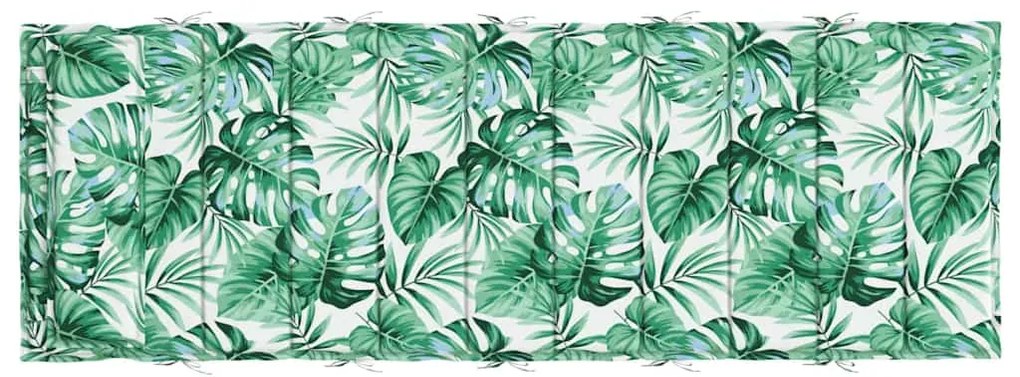 Almofadão p/ espreguiçadeira 180x60x4 cm tecido oxford folhas