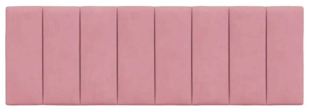 Almofadão de cabeceira 140 cm veludo rosa