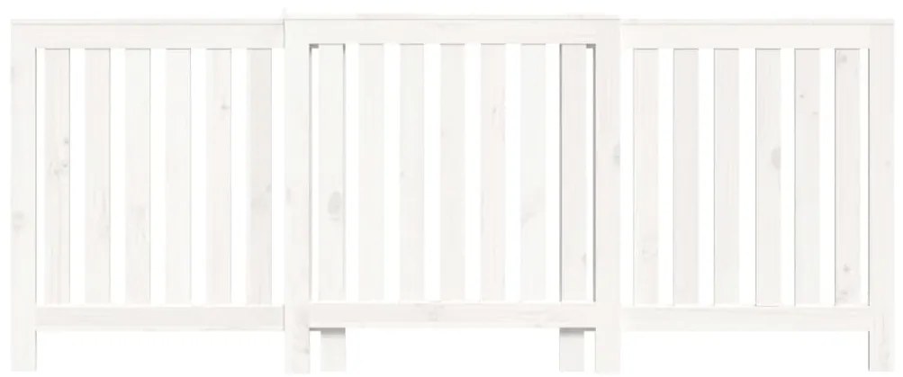 Cobertura de radiador 210x21x85 cm pinho maciço branca