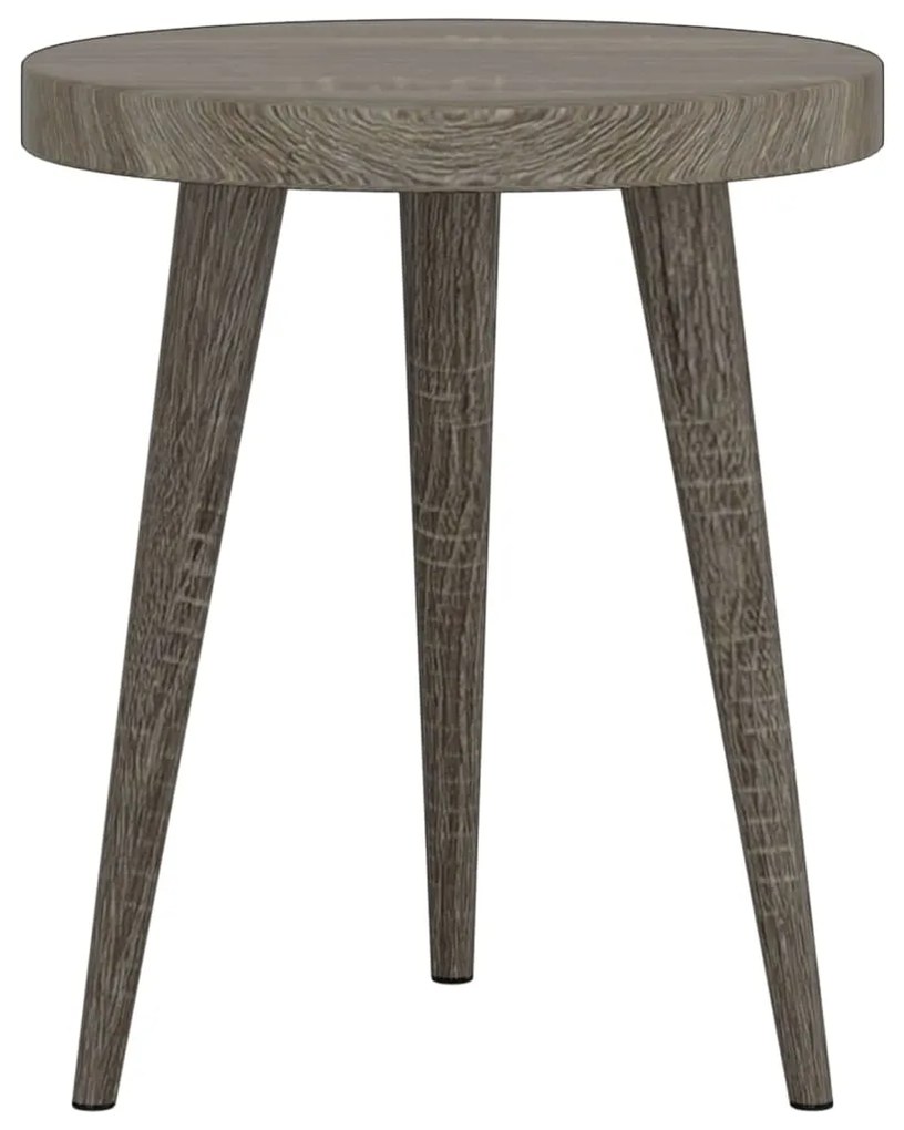 Conjunto mesas de apoio 3 pcs MDF e ferro cinzento
