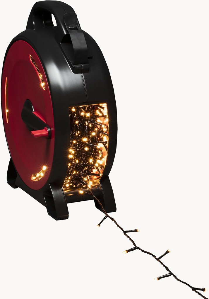Grinalda de luzes LED para exterior com enrolador Bambi
