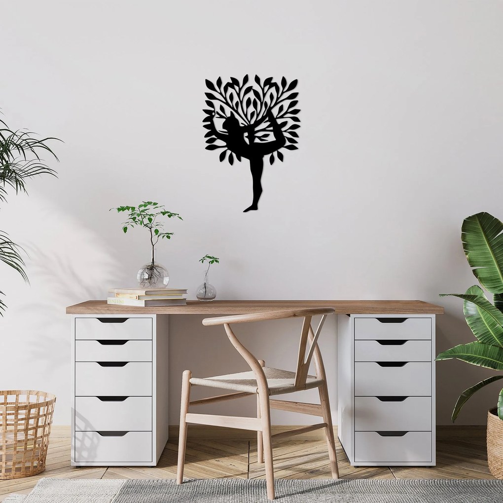 Acessório Decorativo de Parede Yoga 2 – Preto – 50 x 70 cm