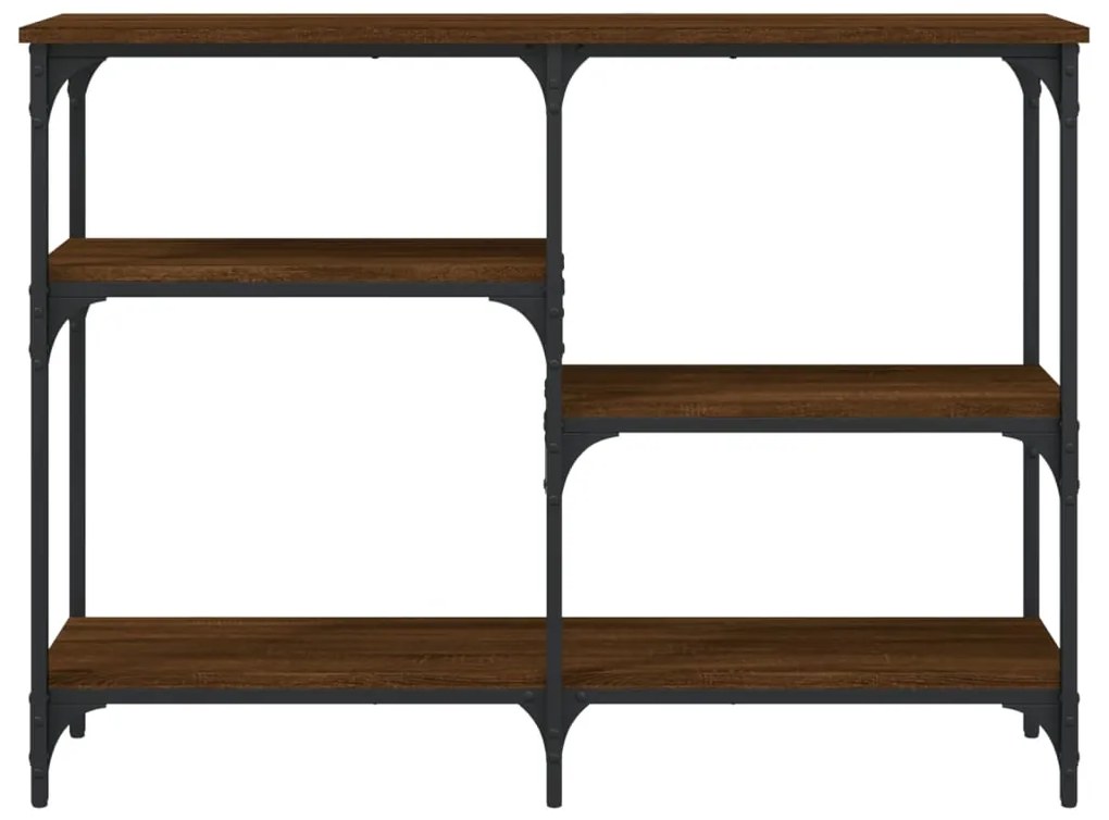 Mesa consola 102x29x75 cm derivados madeira carvalho castanho