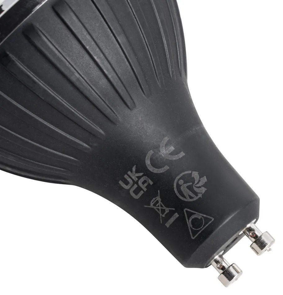 Conjunto de 5 Lâmpadas LED GU10 Reguláveis 70mm 6.5W 600 lm 4000K