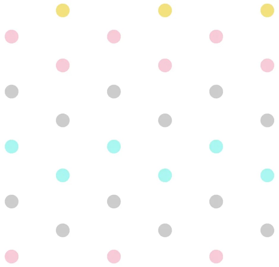 Autocolantes de bolinhas para parede em tons pastel