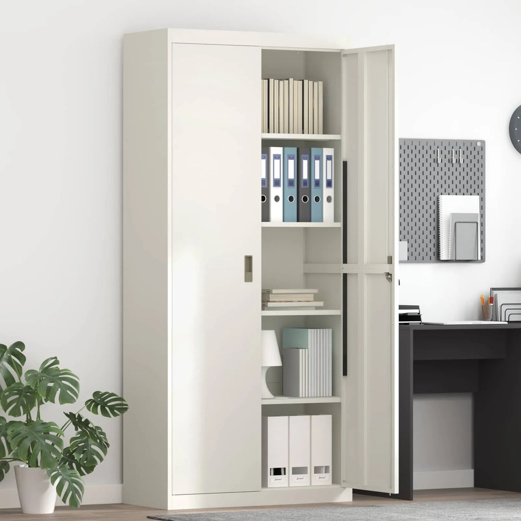 vidaXL Armário de arrumação 2 pcs Branco 90 x 40 x 200 cm Aço