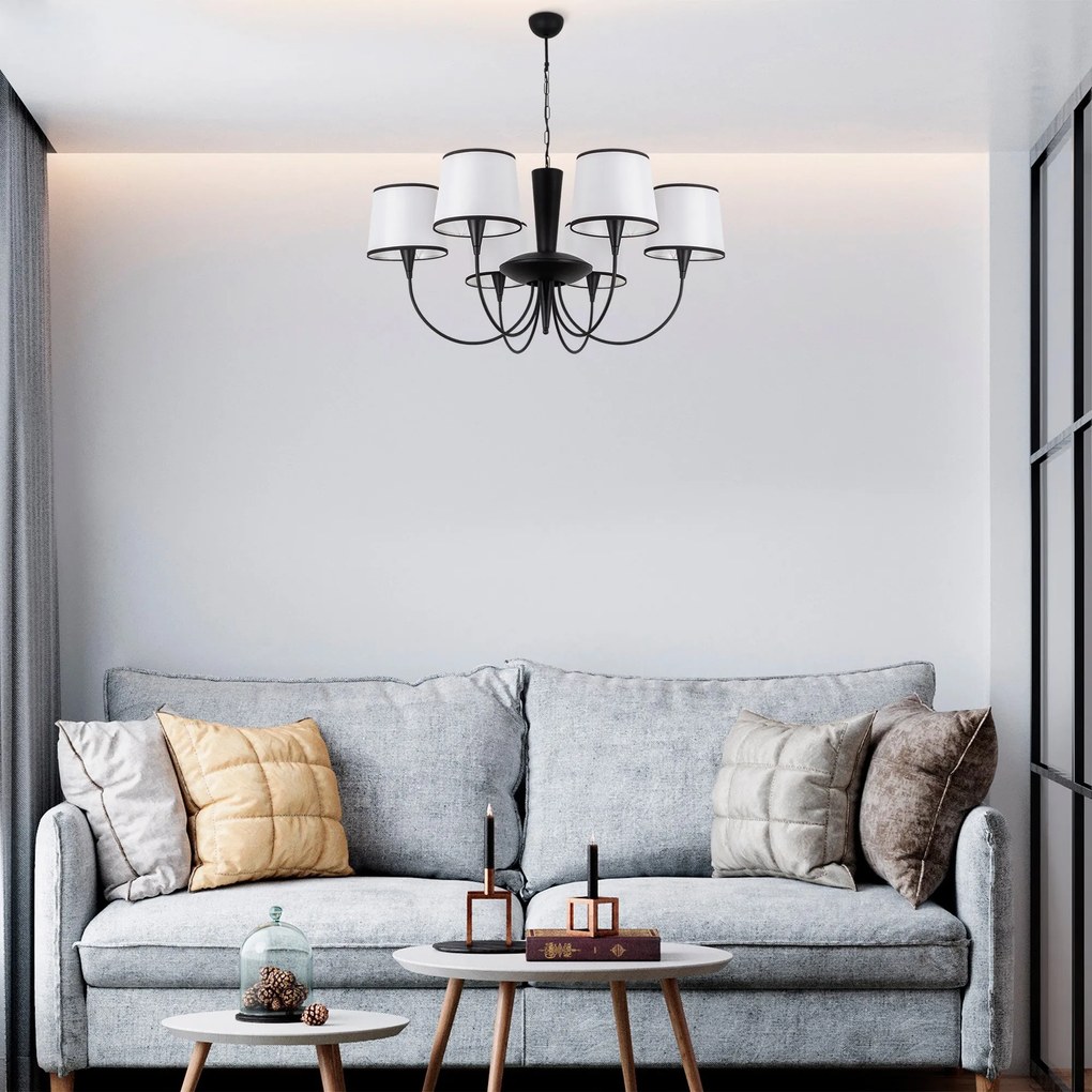Chandelier Pardo – Preto – Diâmetro 90 cm, Altura 85 cm