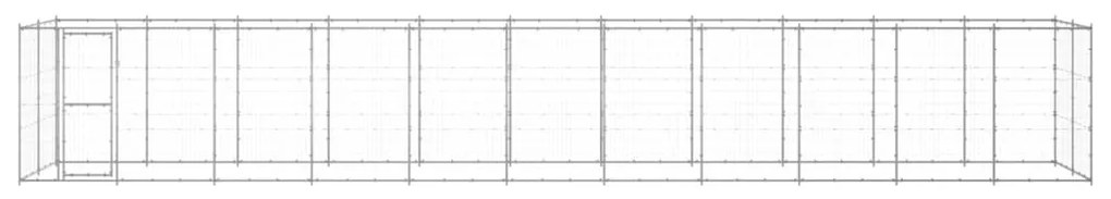 vidaXL Canil de exterior 26,62 m² aço galvanizado