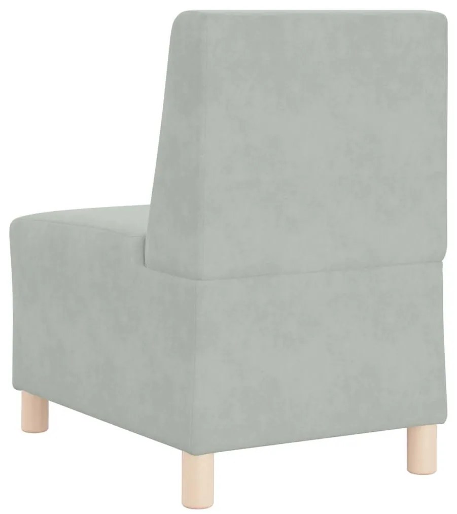 Poltrona 55 cm veludo cinzento-claro