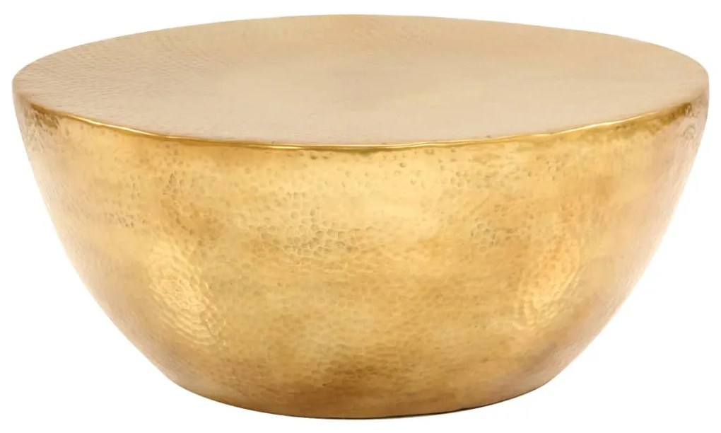 vidaXL Mesa de centro em alumínio martelado 70x30 cm bronze