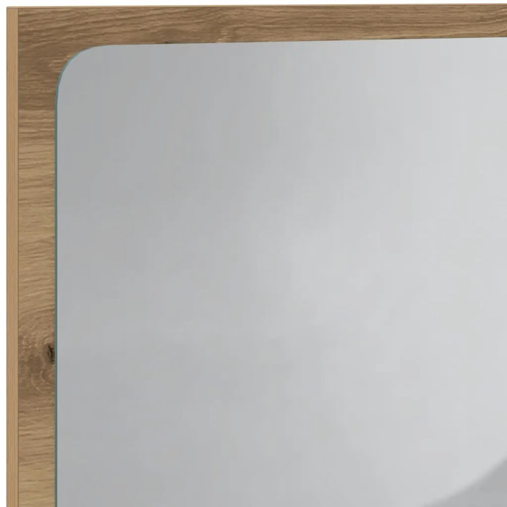 Espelho casa de banho c/ luz LED 60x8,5x38cm carvalho artisiano