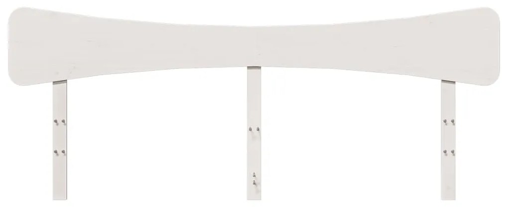 Cabeceira 180 cm madeira de pinho maciça branco