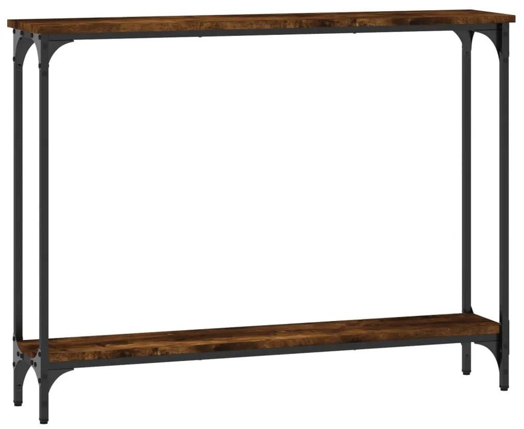 Mesa consola 100x22,5x75cm derivados de madeira carvalho fumado