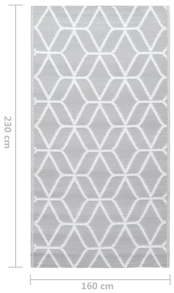 Tapete de exterior 160x230 cm ARAKIL PP cinzento