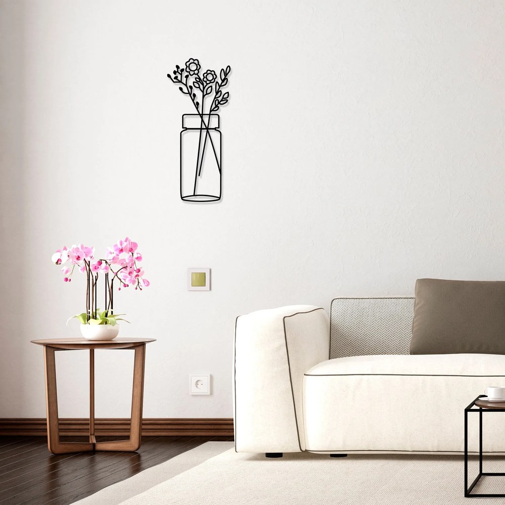Acessório Decorativo de Parede Metal-467 – Preto – 58 x 61 cm