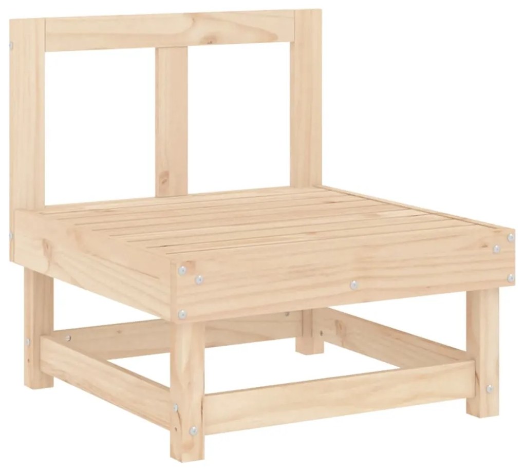 4 pcs conjunto lounge de jardim madeira de pinho maciça