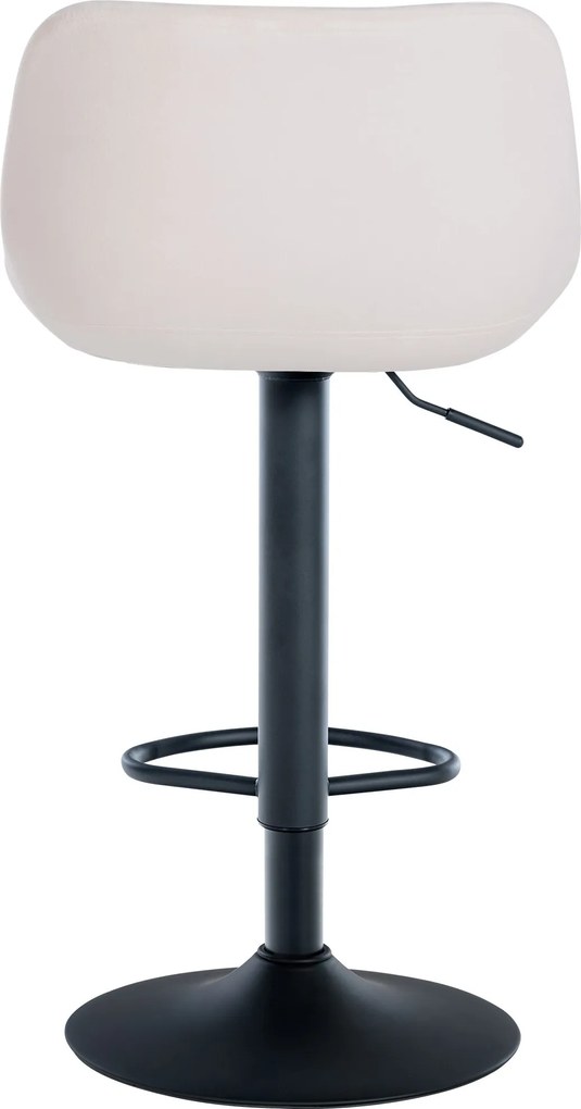 Banco de bar Loft Veludo creme