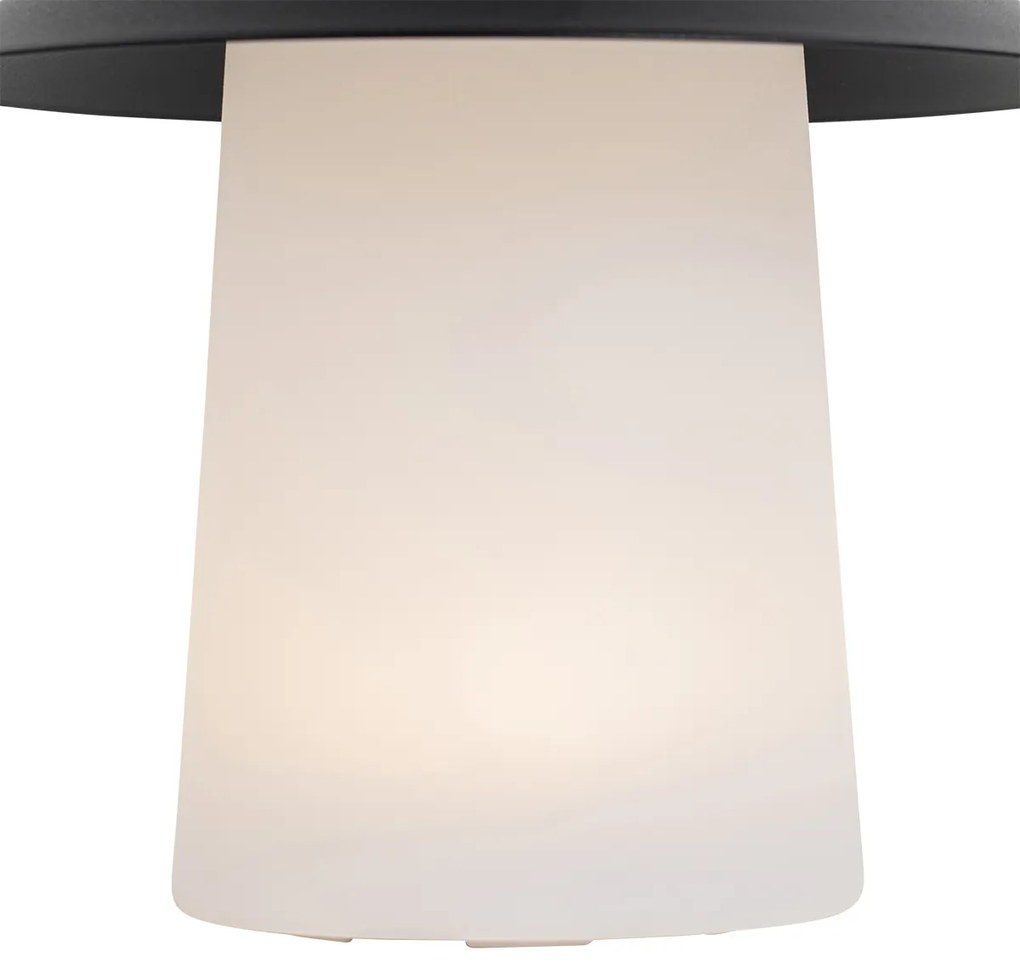 Candeeiro de mesa preto com LED recarregável regulável em 3 níveis - Ivan Design
