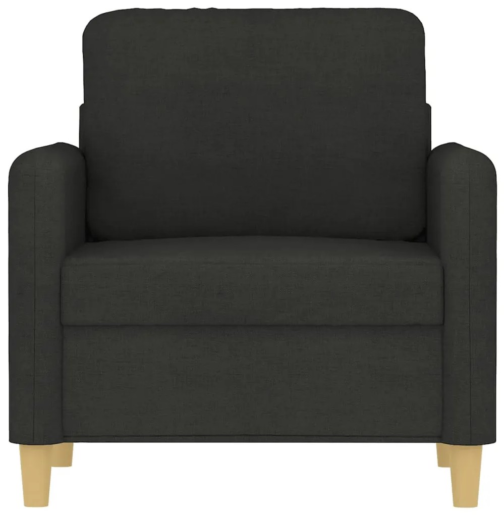 Poltrona Chloé - Em Tecido - Cor Preto - 78x77x80 cm - Com o seu Assen