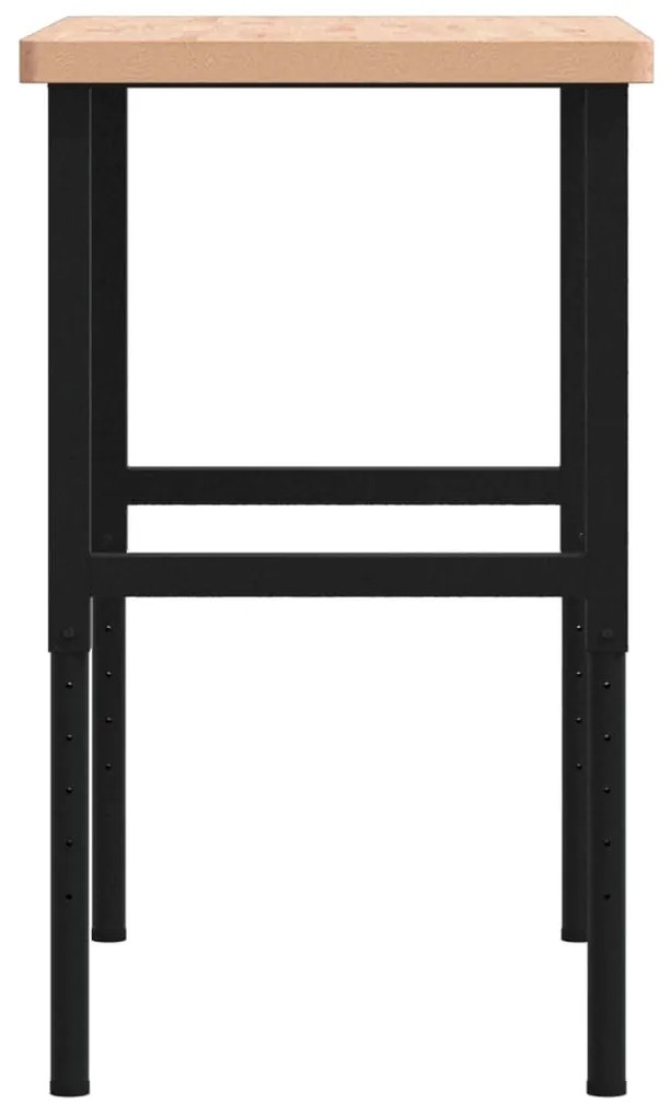 Bancada retangular 100x60x(73-99,5) cm madeira de faia maciça
