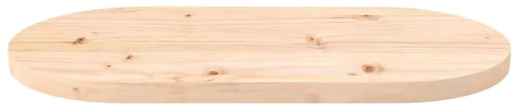 Tampo de mesa oval 60x30x2,5 cm madeira de pinho maciça