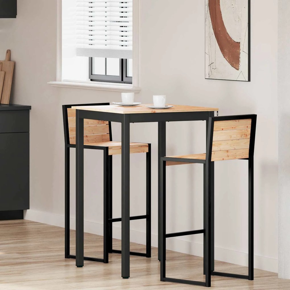 vidaXL Mesa de bar Natural 110 x 55 x 105 cm
