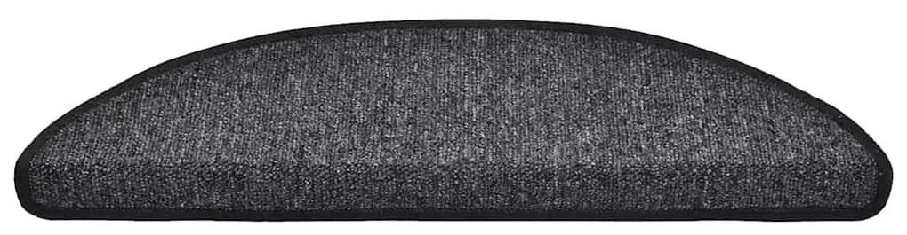 Tapetes de escada 30 pcs 56x17x3 cm antracite