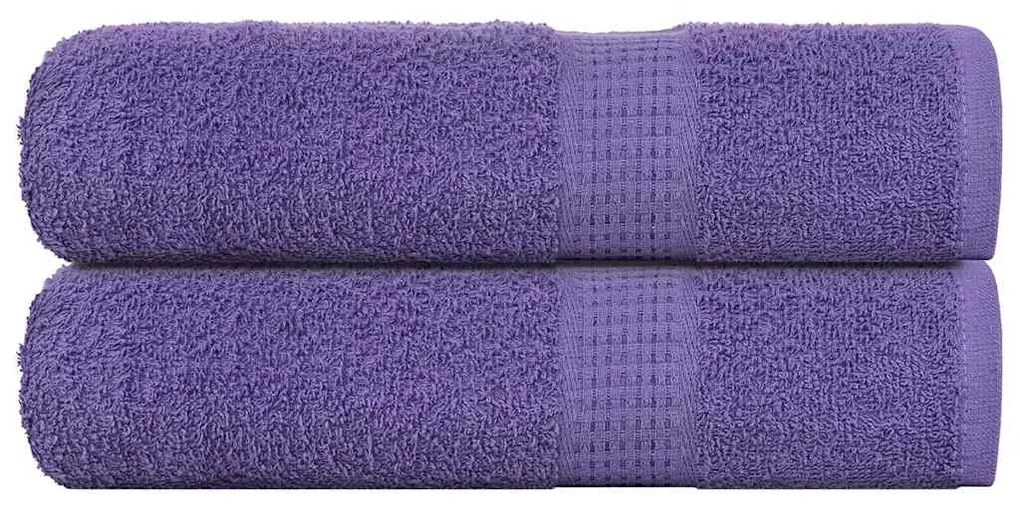 Toalhas de mãos 2 pcs 50x100 cm 360 gsm 100% algodão roxo