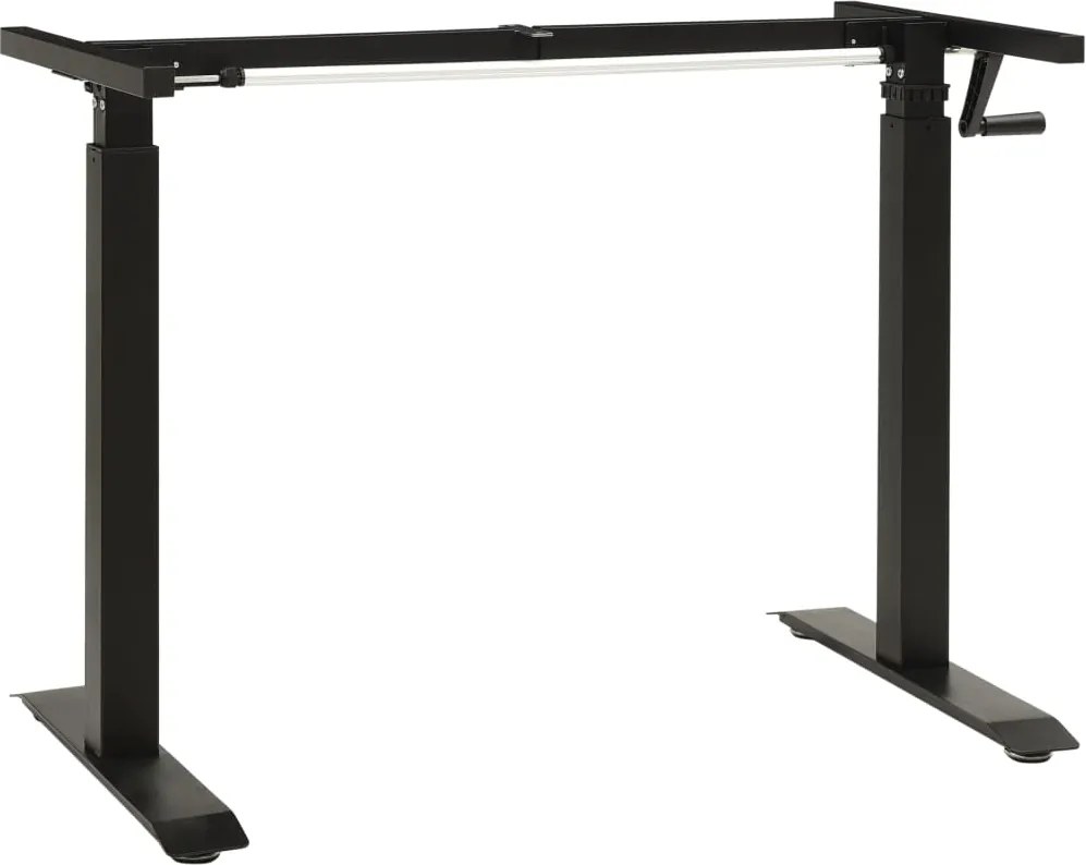 Estrutura mesa ajustável em altura com manivela preto