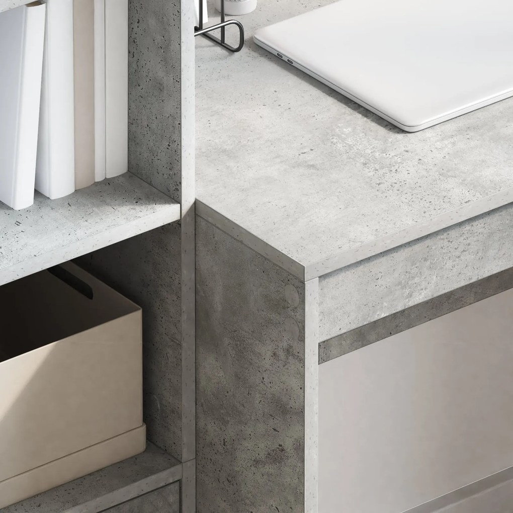 Mesa Betão Cinza 80x50x76 cm Madeira engenheirada