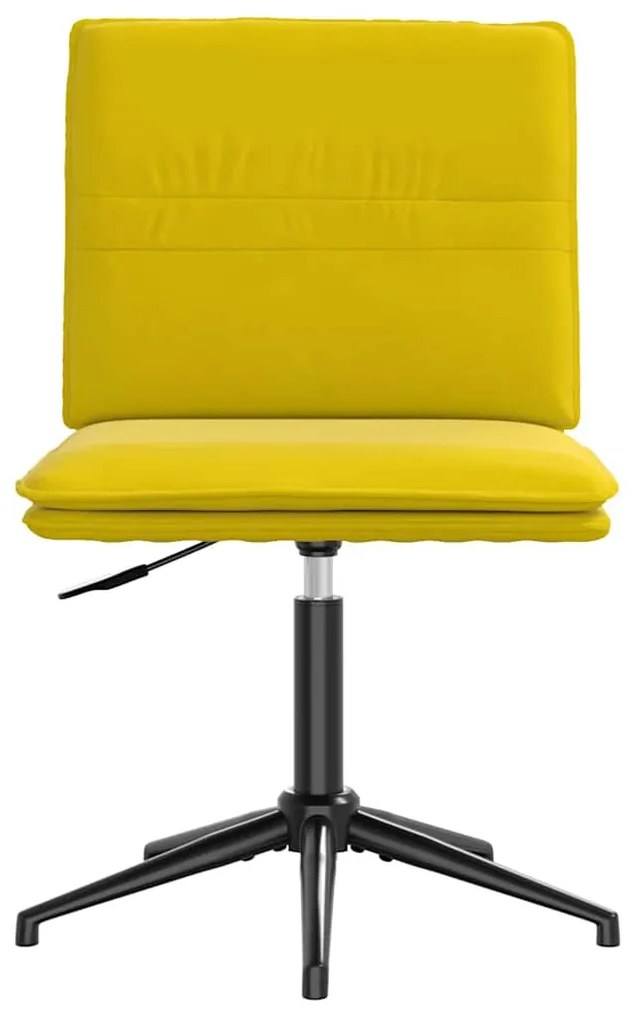 Cadeiras de jantar 6 pcs veludo amarelo