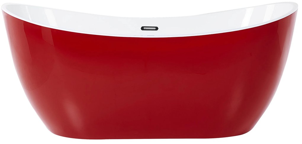 Banheira autónoma em acrílico vermelho 150 x 75 cm ANTIGUA Beliani