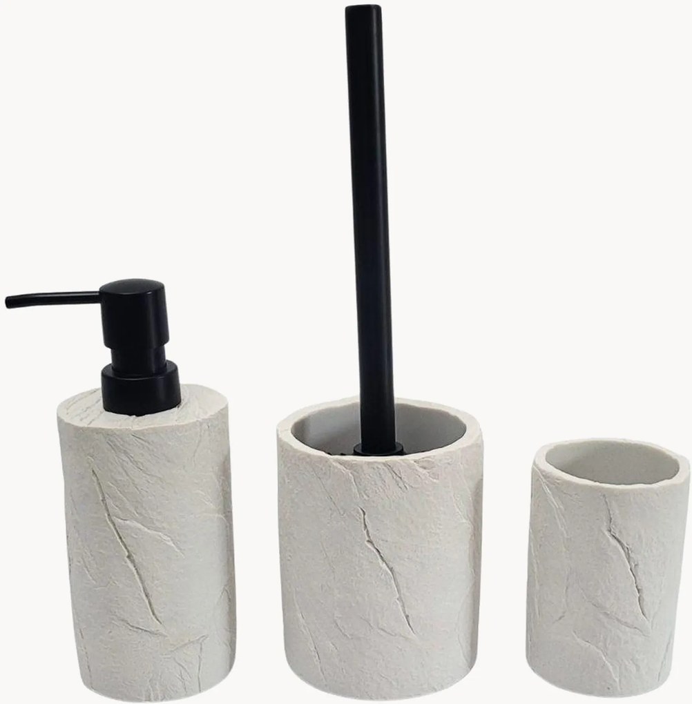 Conjunto de acessórios para casa de banho em pedra natural Volcano, conjunto de 3