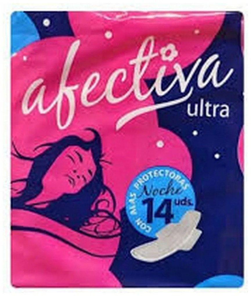 Pensos Higiénicos com Alas para a Noite Afectiva Ultra (14 uds)