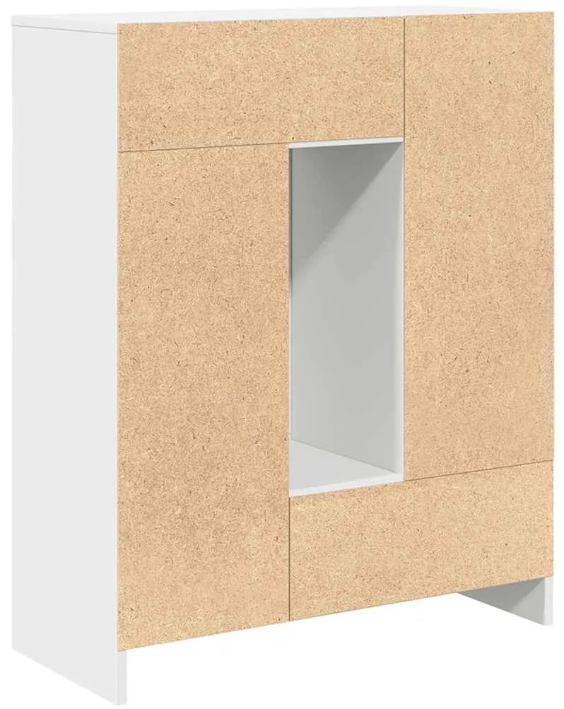 Aparador c/ gavetas e portas 73x31x90 cm branco