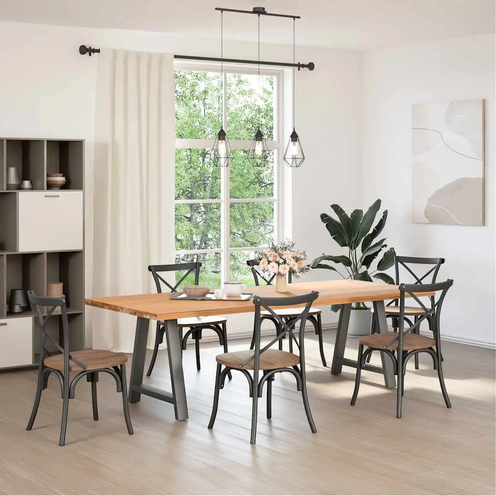 Pés para mesa de jantar em formato A, 2 peças, antracite, 80x (72-73)