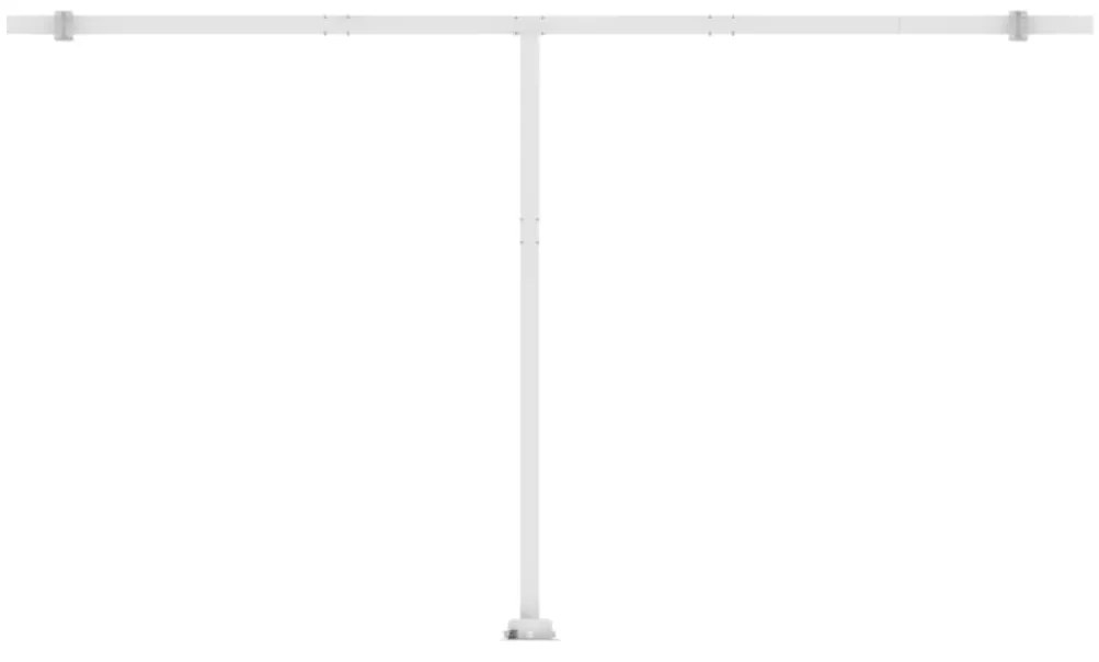 Toldo automático LED e sensor de vento 500x300 cm azul e branco