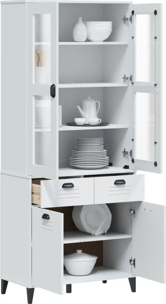 vidaXL Armário alto VIKEN 80x40x190 cm madeira de pinho maciça branco