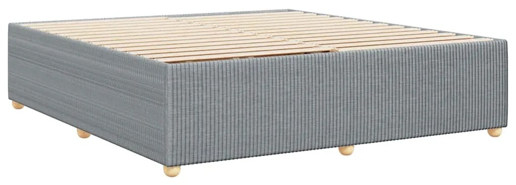 Estrutura de cama sem colchão 180x200 cm tecido cinzento-claro