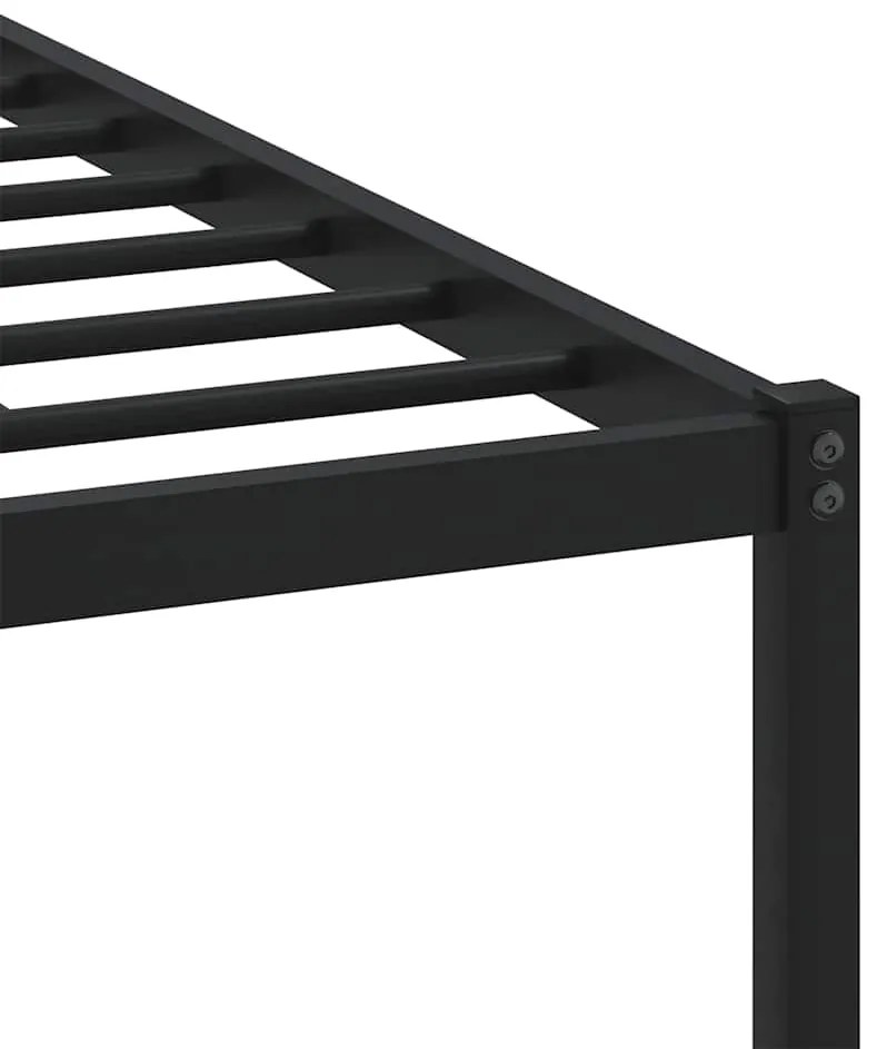 Estrutura cama sem colchão 193x203 cm metal carvalho castanho