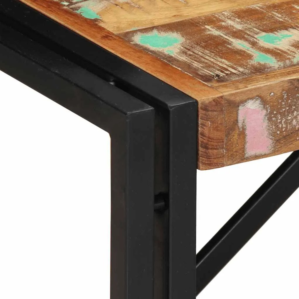 Mesa de centro multicor 80x40x35 cm madeira maciça recuperada