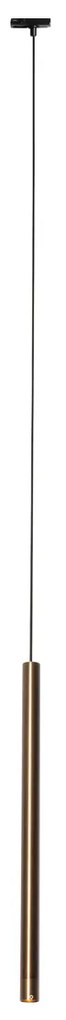 Sistema de iluminação de trilho moderno com 5 luzes pendentes bronze escuro 1-fase - Iconic Frini Moderno